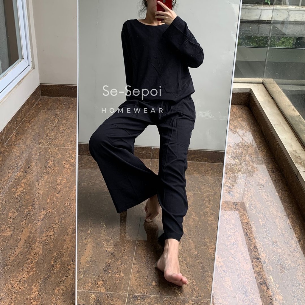 Long Sleeves Stormi Set - Set kulot - Set Lengan Panjang - Baju tidur - Baju Muslim - Baju Adem Tangan Panjang