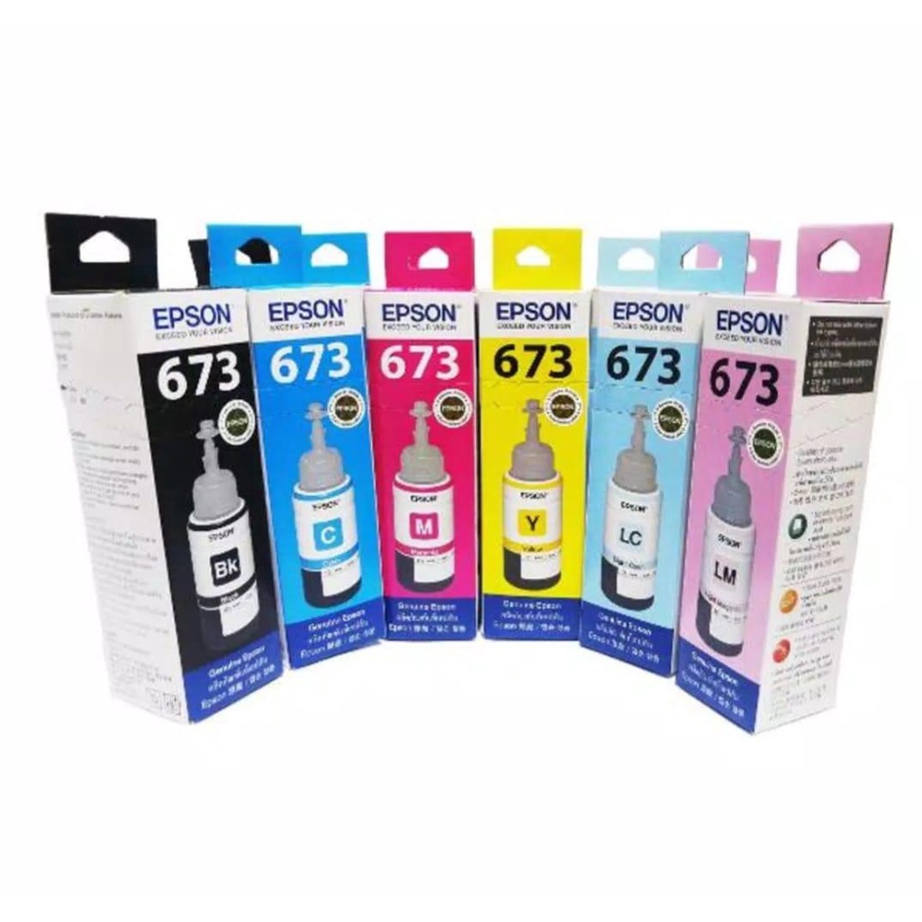 1 SET 6 PCS | TINTA EPSON 673 PREMIUM (COMPATIBLE) FOR L800, L805, L805, L850, L1800-1SET