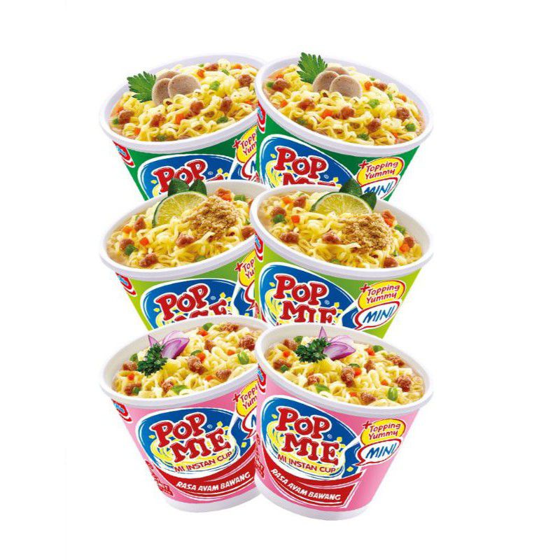 

pop mie mini kuah netto 35gr untuk 1 cup