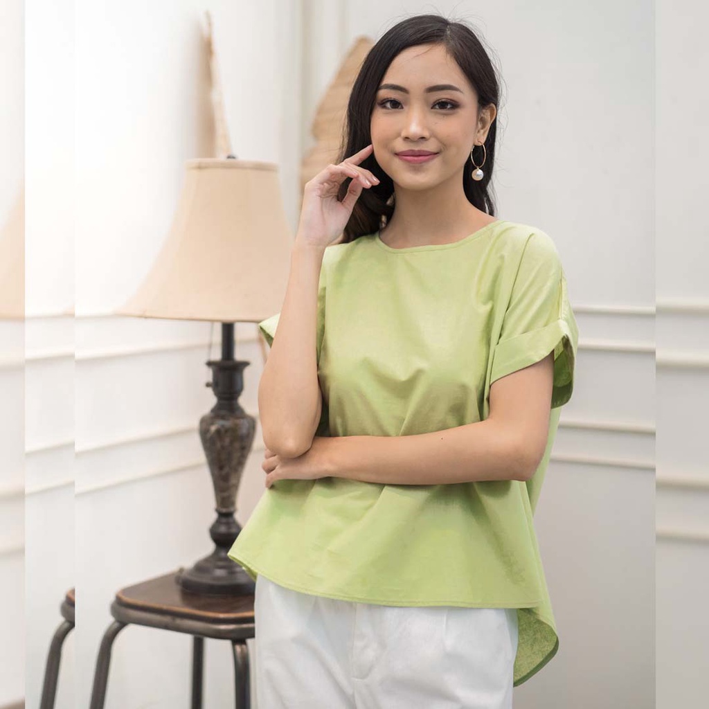 Beatrice Clothing Savy Blouse - Blouse Wanita-Sage