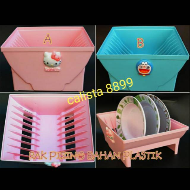 Tempat piring hellokitty , tempat tiris piring kitty , tempat piring kitty