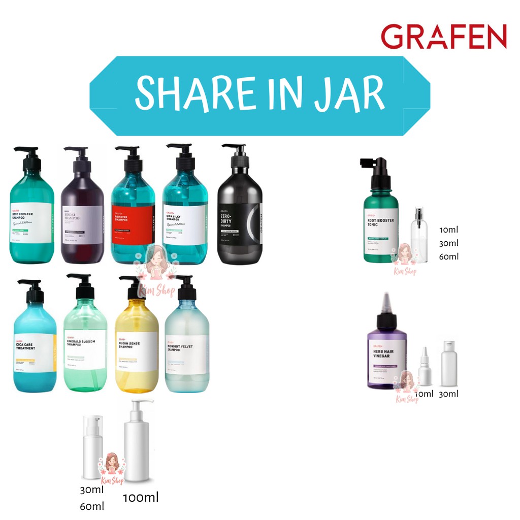 ELEFANT MART -SHARE GRAFEN Hinoki Root Booster Remover Shampoo Cica Care Silky Vinegar Zero Dirty Pa