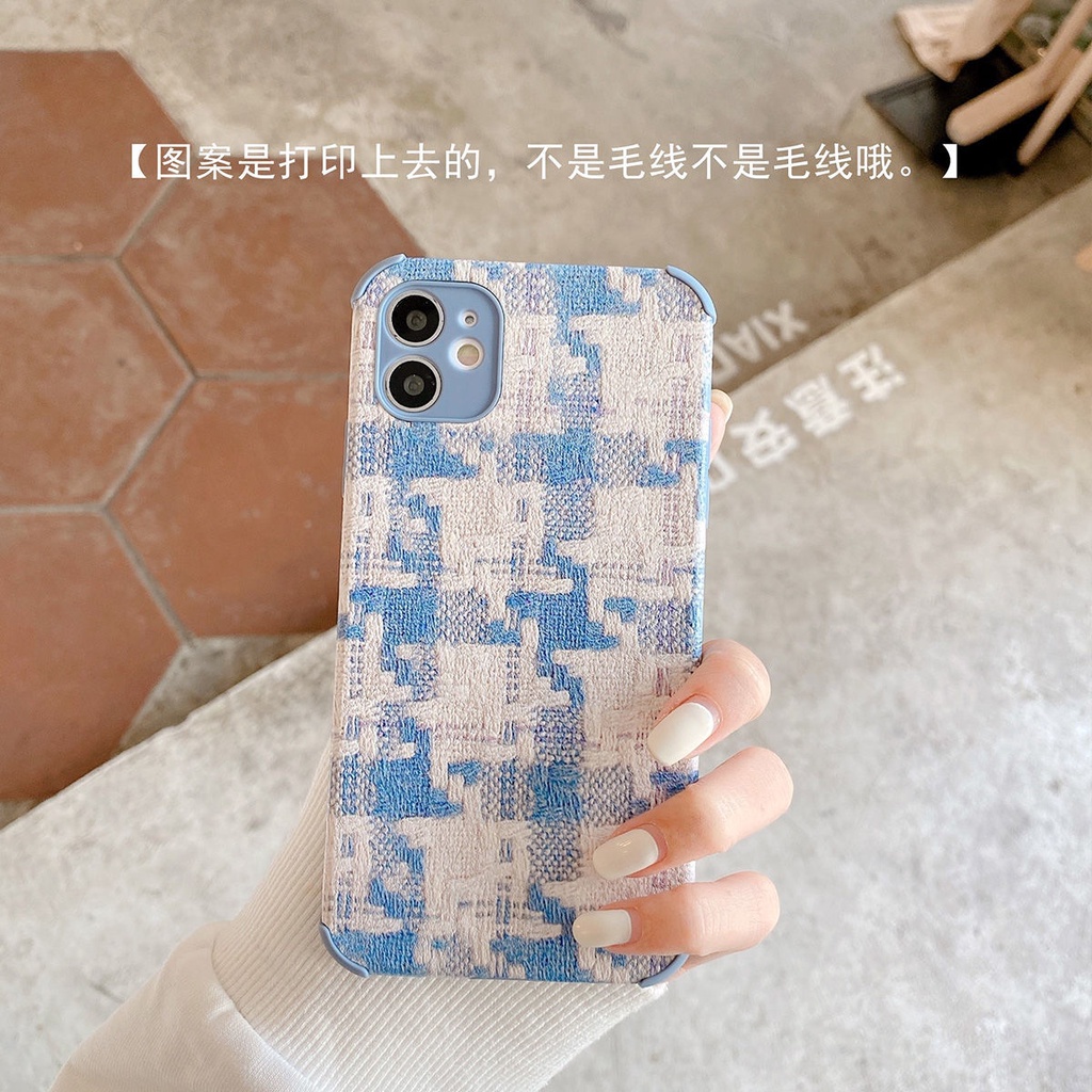 Plaid iPhone Case Suitable iPhone12/ 11pro Phone Case iphonex /xr/ xsmax Mobile Phone Case-1