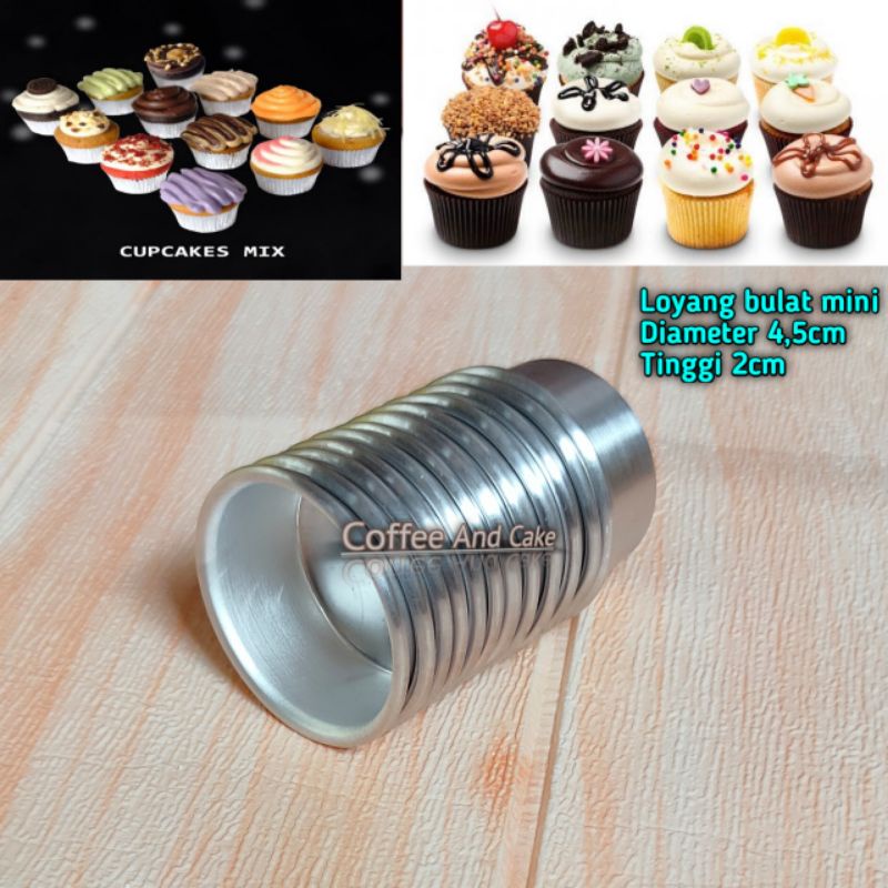 Cetakan kue tart mini / Loyang tartlet mini / Loyang bulat press