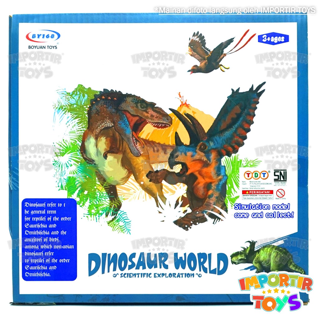 Dinosaurus Jurrasic Park Karet 7 Inch Figure Anak Mainan Dinosaurus