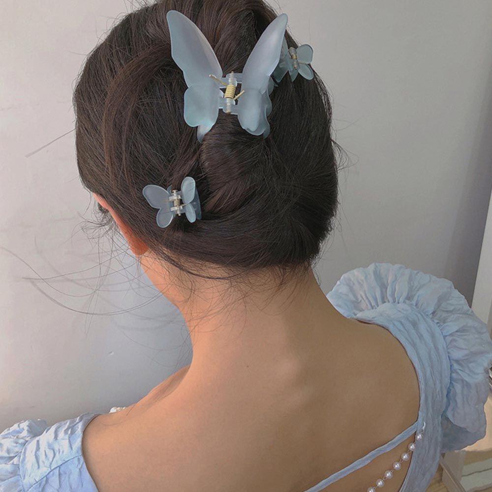 Needway   Wanita Cakar Rambut Elegan Manis Untuk Anak Perempuan Matte Frosted Hair Crabs Clip Hiu Klip