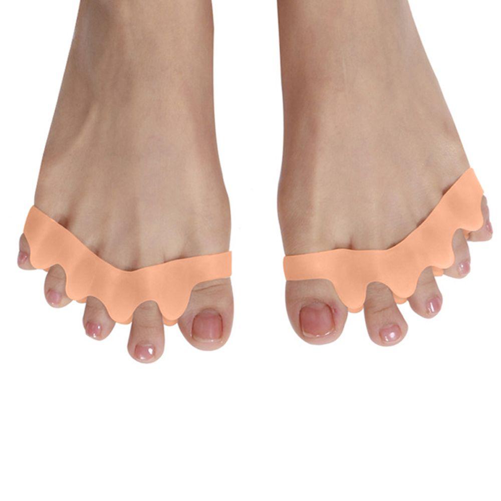 Quinton 1 Pasang Alat Korektor / Pelurus / Pemisah Jari Kaki Hallux Valgus Untuk Pria / Wanita / Anak