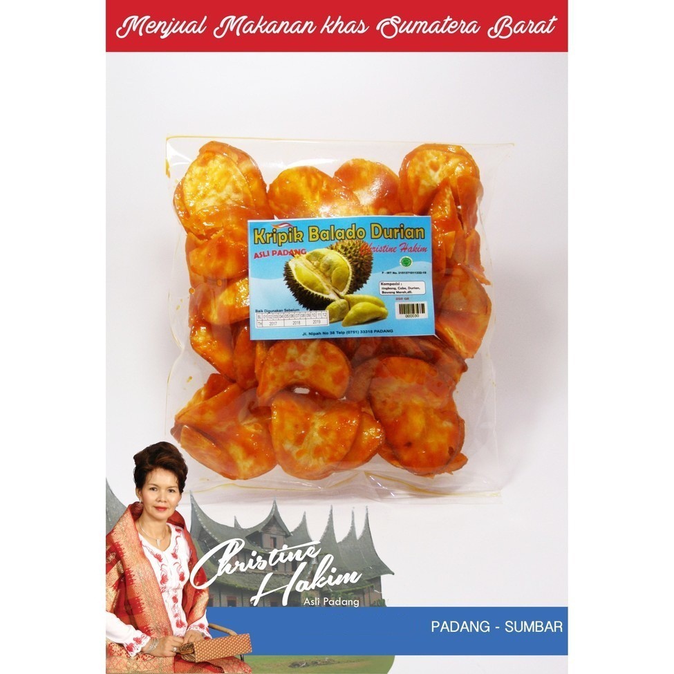 

Kripik Balado Rasa Durian Christine Hakim Khas Padang