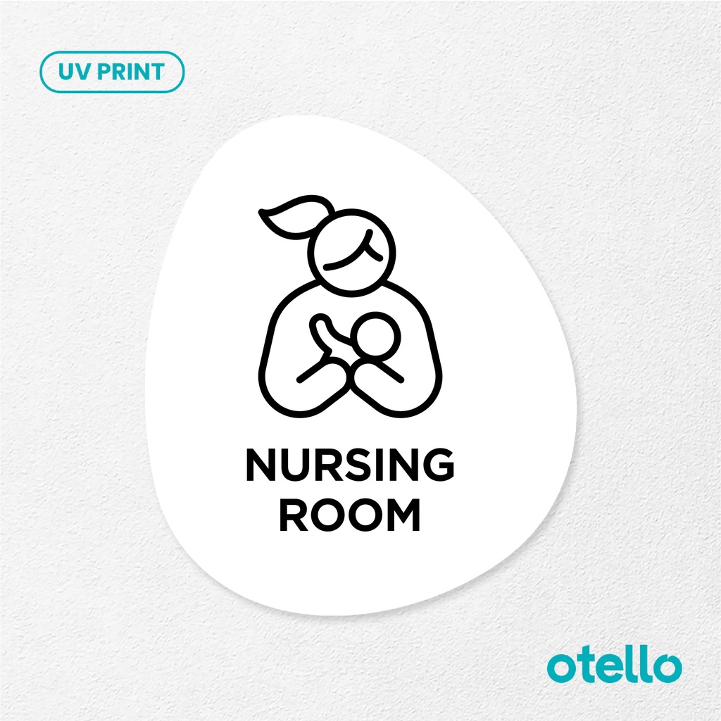 Nursing Room Sign Board Akrilik Tempel Sign Dinding Sticker Papan Label Acrylic Restoran Dinding Petunjuk Toko Cafe