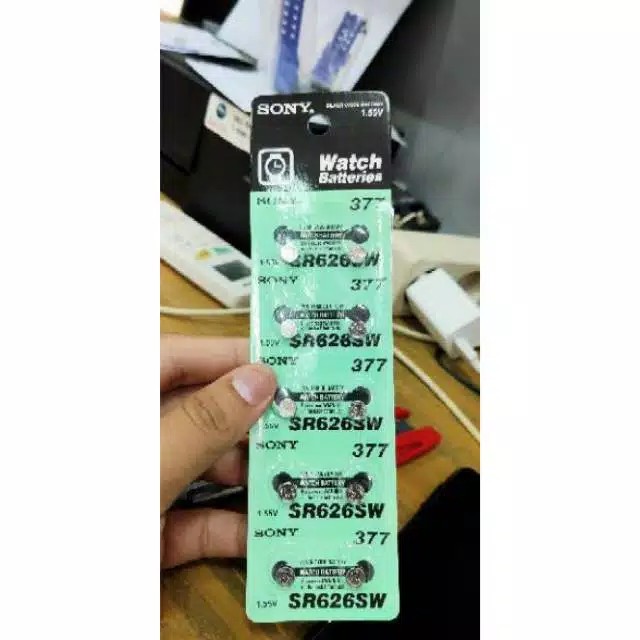 Baterai Jam Tangan Kalkulator Remot dsb AG 4 / SR626 / 377 Sony Dalicell termurah harga strip isi 10