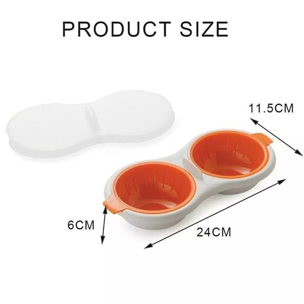 barokah gamis Egg Poacher microwave double poach cooker steamer
