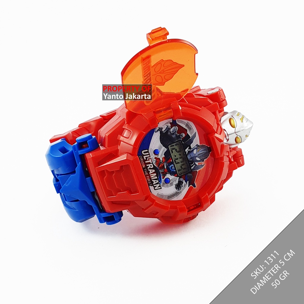 JAM TANGAN ULTRAMAN TIGA ROBOT LAMPU ANAK LAKI LAKI