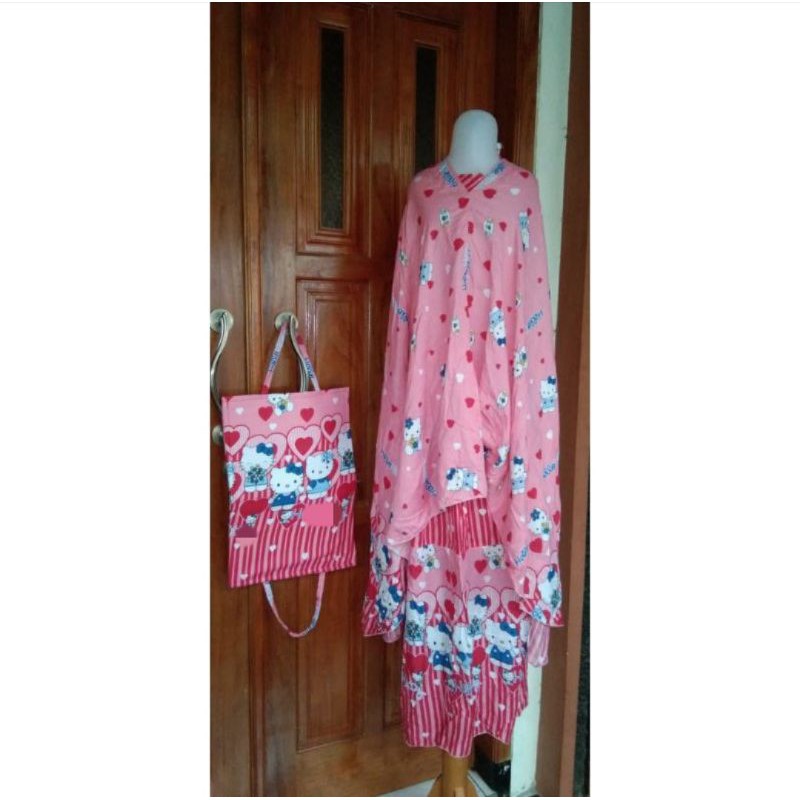 Mukena Bali Anak Motif Kartun  Kucing