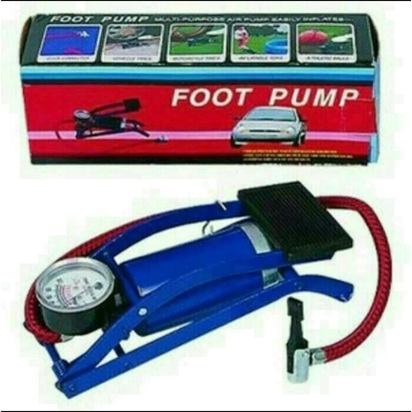 bARANGUNIK2021-Pompa Kaki Injak Foot Pump Angin Portable Ban Sepeda Motor Mobil