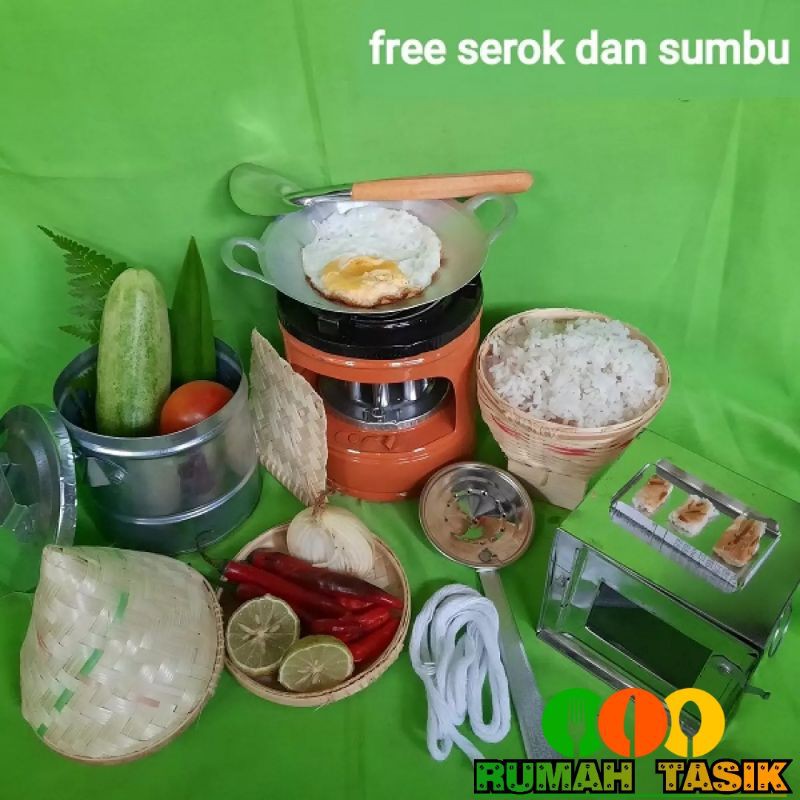 Kitchenset Mainan Masak Masakan Tradisional Paket Oven Kukus Tumpeng