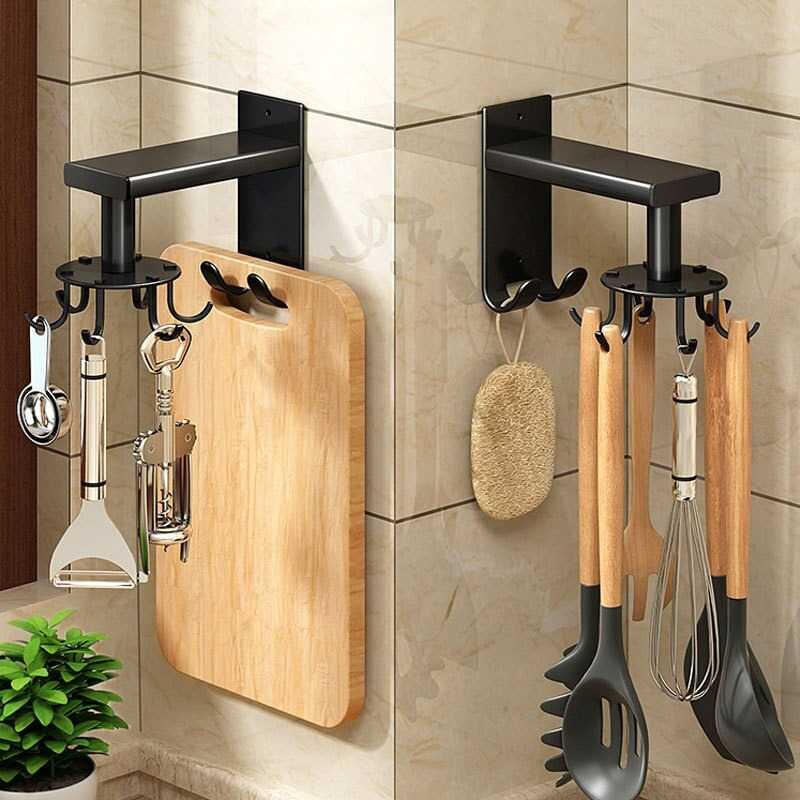 Gantungan Peralatan Alat Masak Dapur Spatula Talenan Lemari Kitchen Set 8 Hook Hanger