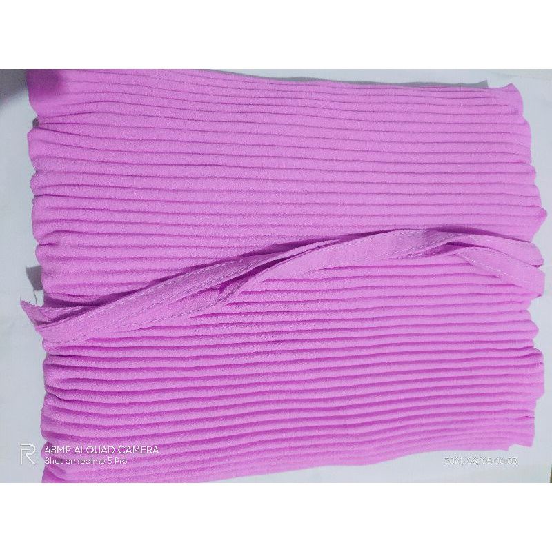 PROMO JILBAB INSTAN BERGO PLISKET LIDI/JILBAB PLISKET MARYAM 70x80-Lavender