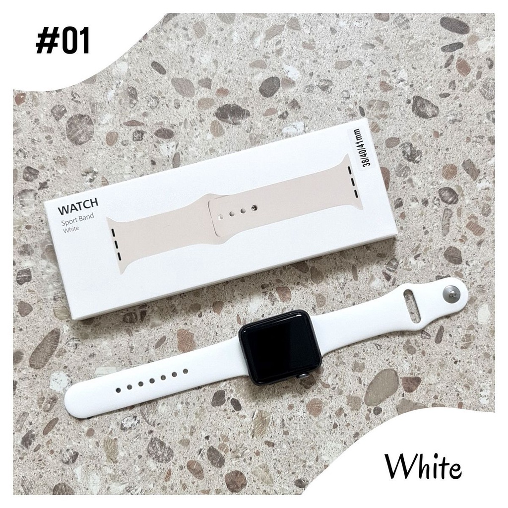 [ Tanpa Jam ] STRAP WATCH BASIC - SERI ULTRA 1 2 3 4 5 6 7 8 SE | SIZE 38 40 41 42 44 45 49 MM | Tali rubber silicone strap band apple watch iwatch smartwatch iwo T500 T55 IWO HW22 W26 dll