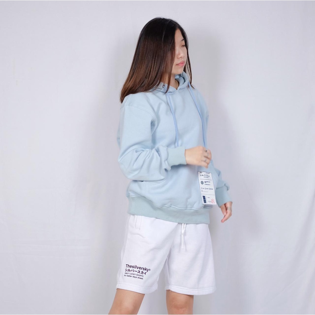 Thesilversky 100% Ultra Comfy Powder Blue Hoodie Cotton Premium