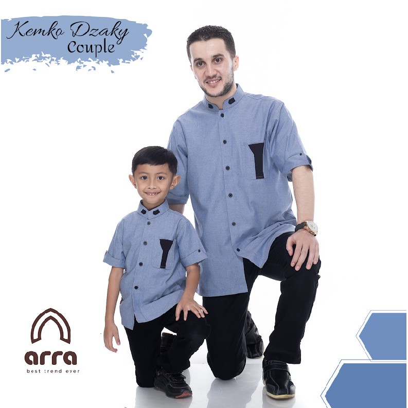 Baju Koko Couple Ayah Dan Anak Lengan Pendek Arra Dzaky Baju Kokoh Muslim Kurta Pakistan