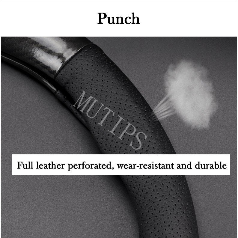 HYUNDAI Cover Stir Mobil Bahan Kulit carbon fiber Untuk i20 Trajet H1 i10 Kona Santa Fe Getz Accent Atoz