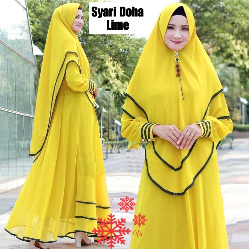 GAMIS SYAR I MUSLIM BUSUI DOHA / GAMIS MUSLIM BUSUI / GAMIS POLOS SYAR I / GAMIS MAXI TERBARU