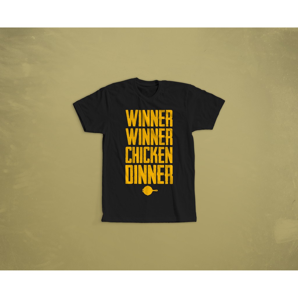 KAOS TSHIRT COMBED 30S PUBG WINNER WINNER CHICKEN DINNER FULL