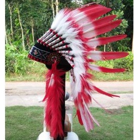 Topi indian indonesia merah putih