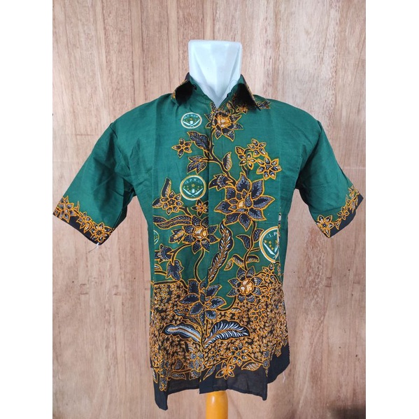 Batik Ipnu Lengan Pendek Seragam Ipnu Kemeja Ipnu Atasan Batik Ipnu