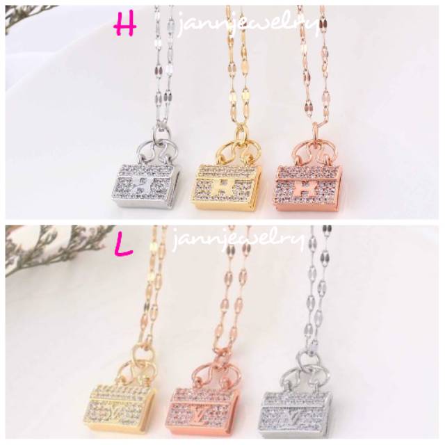 jannjewelry Kalung Titanium Tas Nikmir Anti karat&amp;alergi KT-14