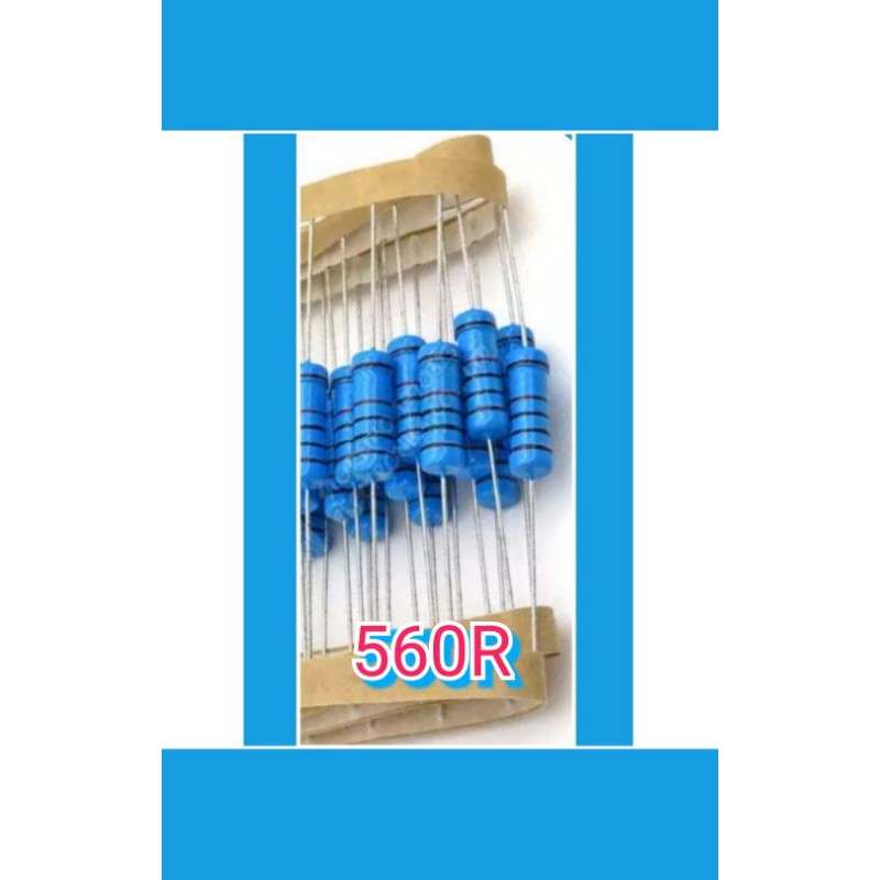 ANEKA NILAI , RESISTOR , 2 WAT METAL FILM 1% (1pcs)