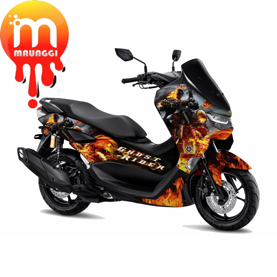 Decal Sticker all new nmax 2021 full body Striping yamaha nmax new 155 full body motif ghost rider S