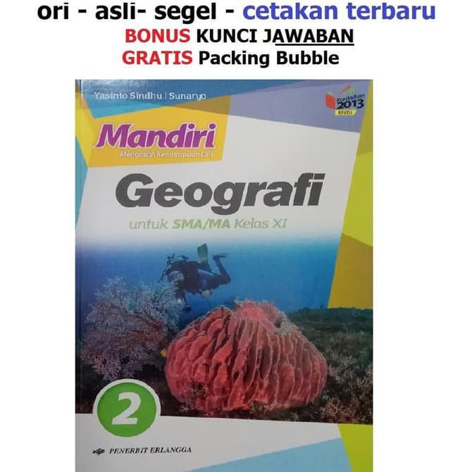 New Buku Mandiri Erlangga Geografi Sma Kelas 11 K13 Soal Jawaban Shopee Indonesia