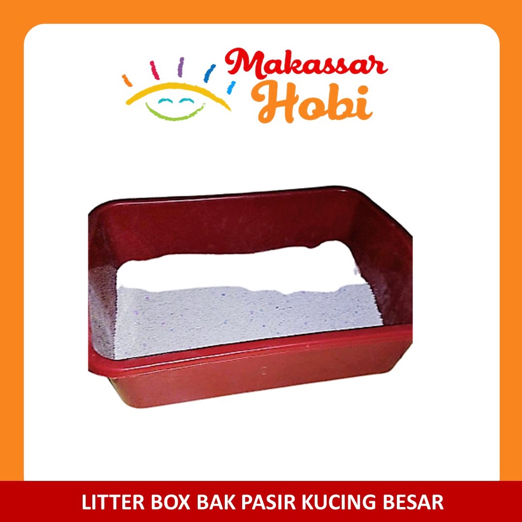 Bak Pasir Kucing Besar L Baskom Pup Cat Litter Box Tempat Wadah Kotak