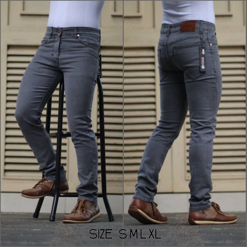 CELANA JEANS PENSIL PANJANG PRIA SKINNY SLIMFIT MELAR / CELANA COWOK