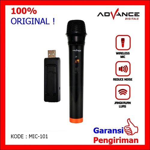 Microphone Wireless Advance 101 Mic Wireless Bisa Semua Speaker Dan Bisa Rekam Di HP