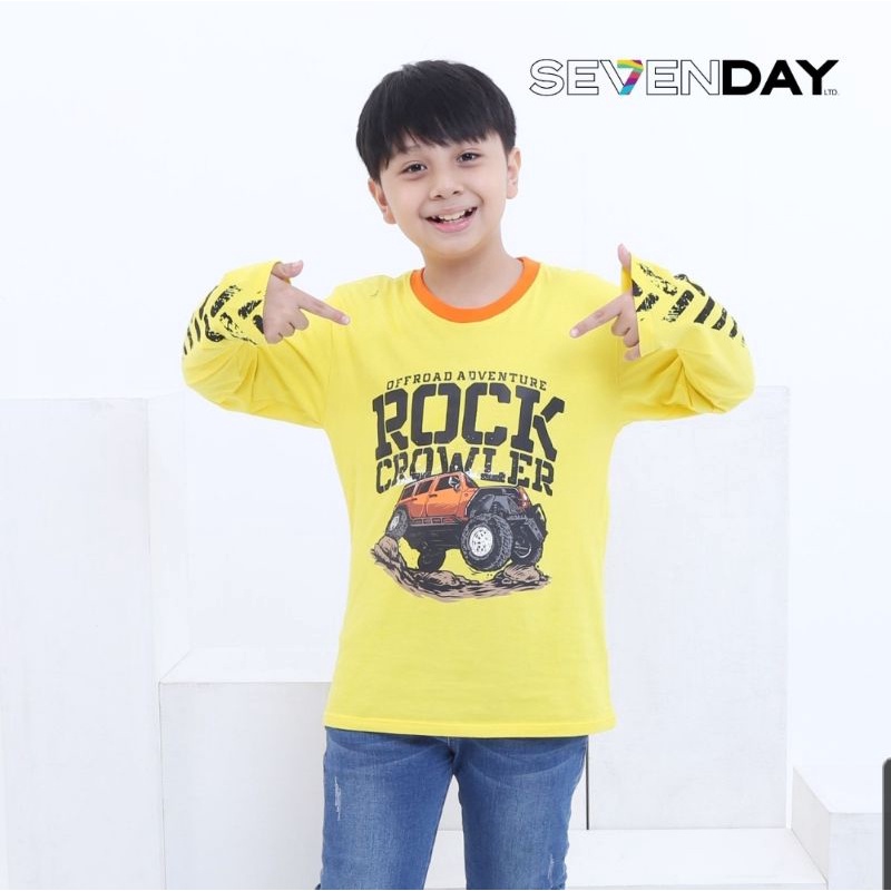 KSHFASHION I Kaos Premium Distro Lengan Panjang Anak Laki laki I T-Shirt Anak savenday 7-12 Tahun