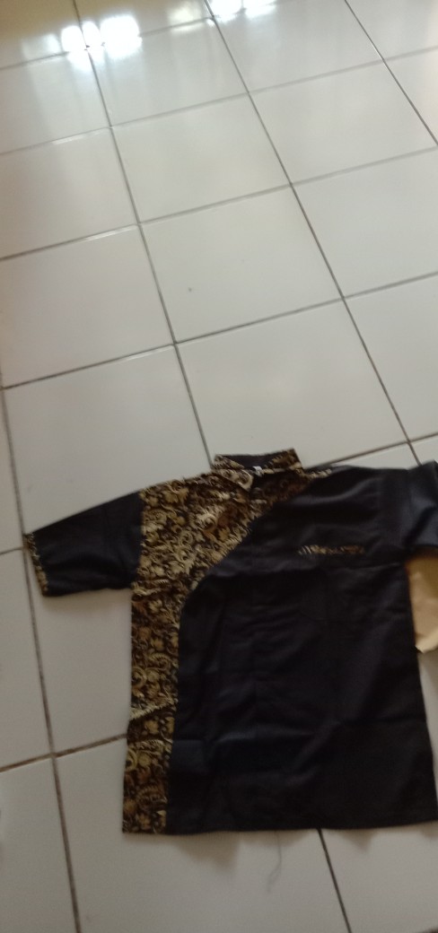 Murah Batik Kemeja Hem Pria Motif Prada Kombinasi Merah Baju Kantor Seragam Alkhalis