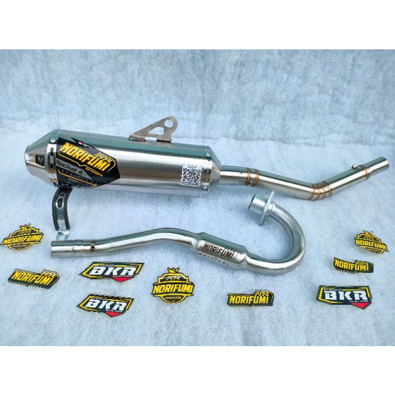 KNALPOT NORIFUMI ROCKET 4 STAINLES PNP CRF 150 KLX 150 D-TRACKER WR 155-3