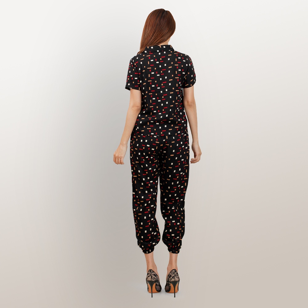 Stelan Kemeja dan celana panjang casual Wanita dewasa corak terbaru - XSHOP Martini Flora