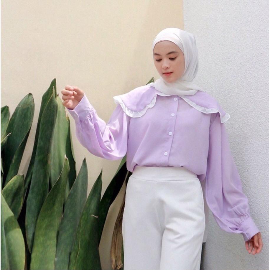 1KG MUAT 5PCS | MARINA BLOUSE SHIRT TOP RENDA RUFFLE BALONA HITS OOTD SELEBGRAM FASHION GROSIR MURAH