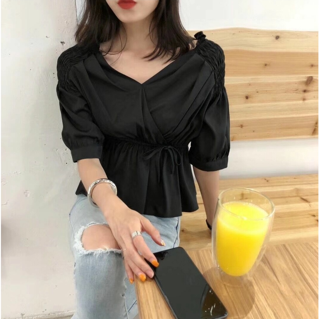 [MCFK] Blouse Wanita Korea / Atasan Blouse / Blus / Baju Atasan Murah