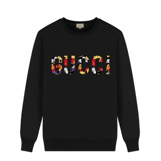  Gucci  Sweater Kaos  Round Neck Lengan  Panjang  Motif Mickey 