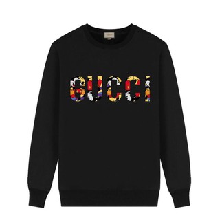  Gucci  Sweater Kaos  Round Neck Lengan  Panjang  Motif Mickey 