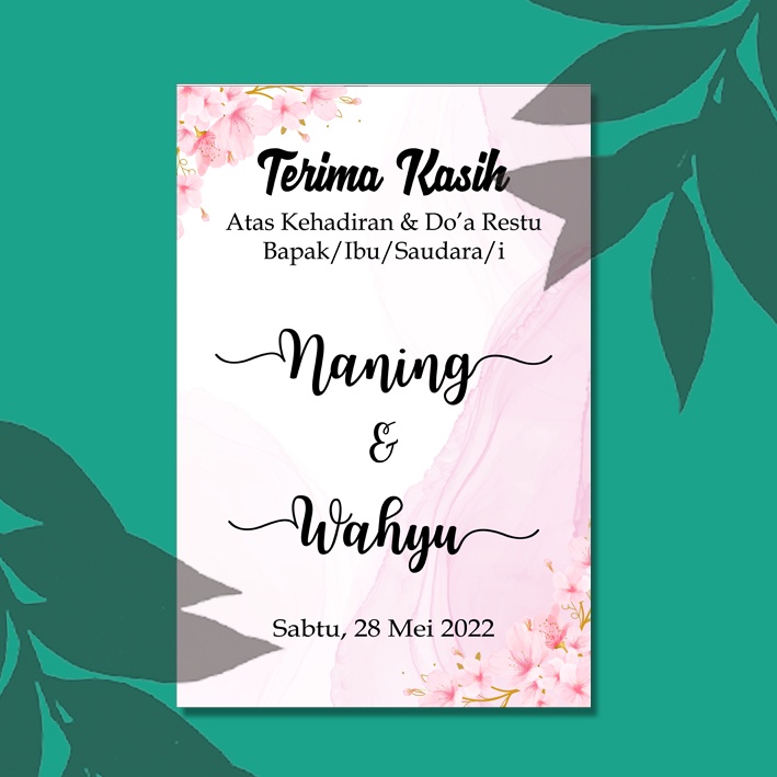 KARTU UCAPAN TERIMA KASIH SOUVENIR | KARTU UCAPAN TERIMA KASIH-N6