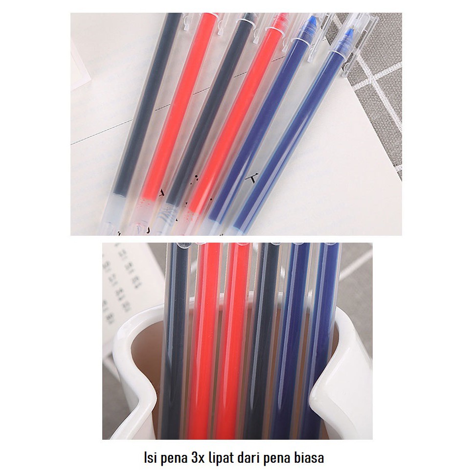 BRGUNIK Bisa COD Pulpen Gel Polos 0.5mm Pena Cair Murah R439