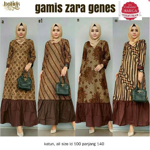 PROMO Batik Solo Gamis Zara Genes Batik Amanah Surakarta