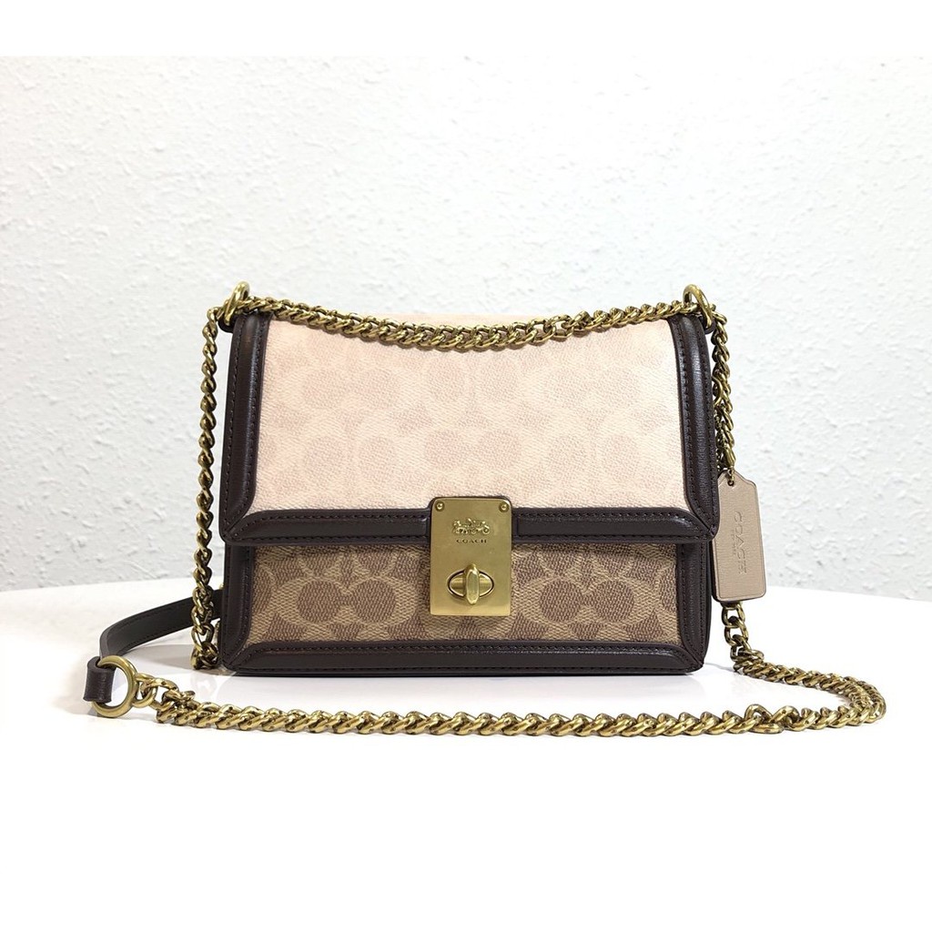 Coach Hutton Crossbody bag canvas brown/beige