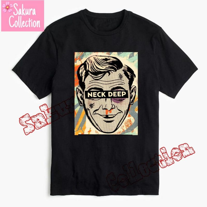 Kaos Baju BAND NECKDEEP METAL / t shirt band rap tee Jordan / vintage by h&amp;m oversize lokal / hitam pria kaus wanita TERLARIS best seller murah termurah 2