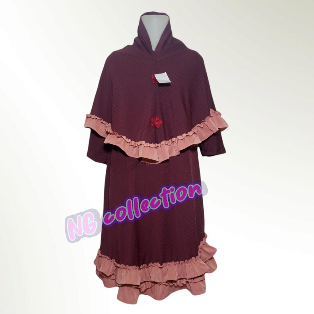 Gamis anak+kerudung 1-3 tahun murah RANDOM bahan jersey